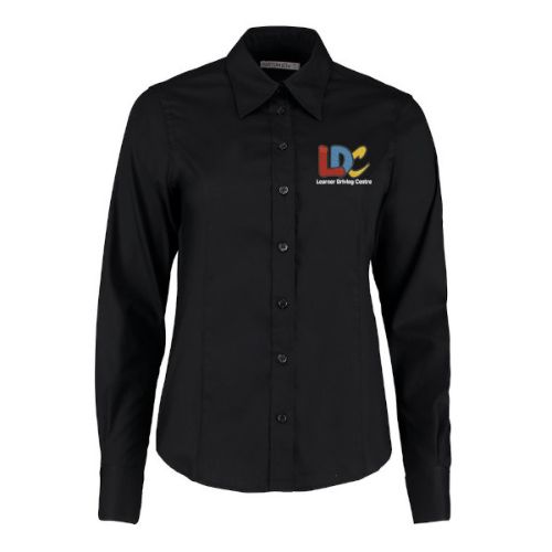 LDC Kustom Kit Women's Corporate Oxford Blouse Long-Sleeved (Tailored Fit)